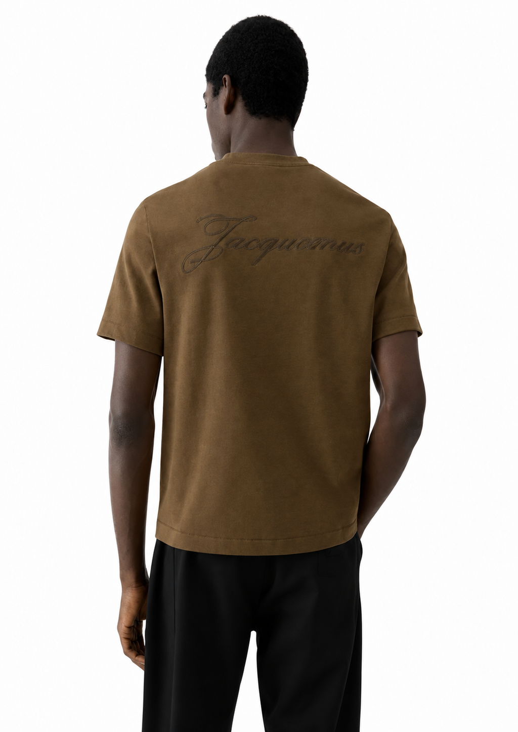 Le t-shirt Logo Jacquemus Khaki — vue 4
