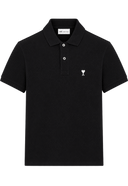 Polo Noir Manches Courtes Ami De Coeur en Coton