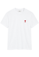 T-shirt Blanc Ami de Coeur Rouge en Coton