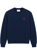 Sweatshirt Bleu Marine Ami de Coeur Rouge en Coton
