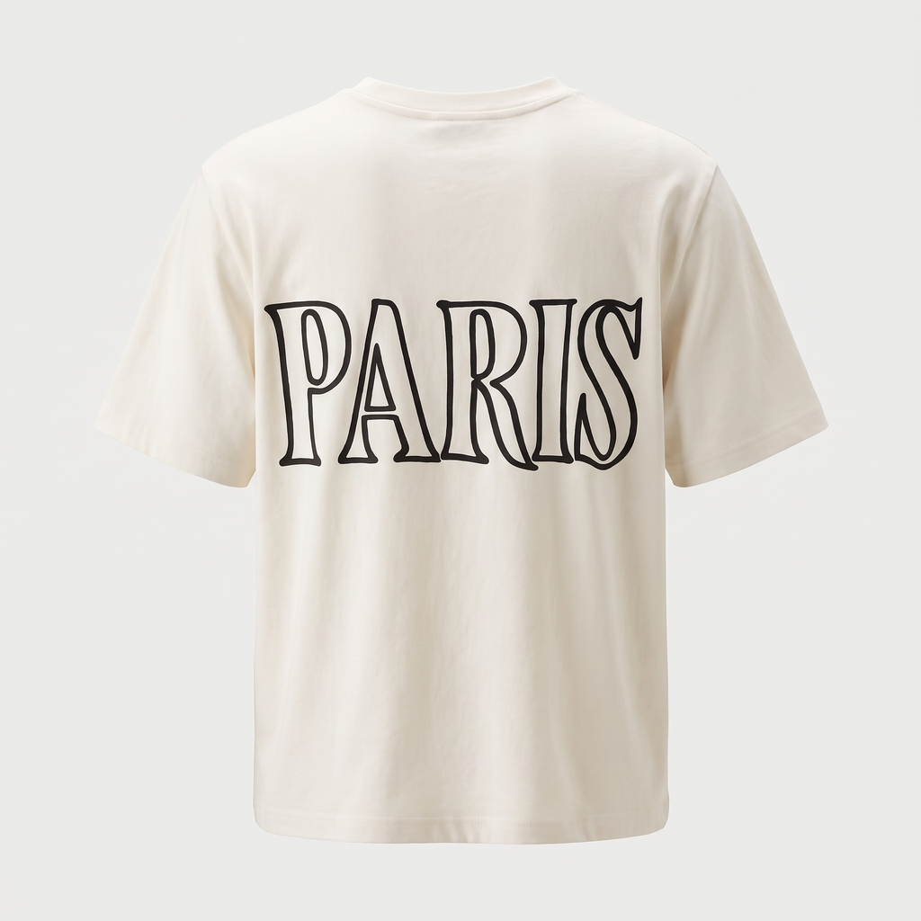T-shirt Ami Imprimé Crème En Coton – dos