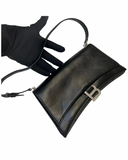 Sac Balenciaga Hourglass Noir – Logo B Argenté