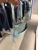 Sac Carrie Bowling S en cuir grainé vert minéral