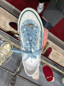 Tennis basses en toile GG bleu ciel