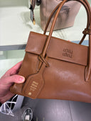 Sac à main souple en cuir Nappa marron