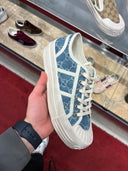 Sneakers plateforme GG denim bleu clair