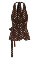 Top Soie Marron