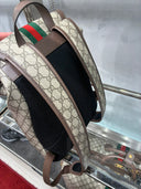 Sac à dos toile GG Supreme bande Web vert et rouge