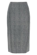 Jupe Soie Gris