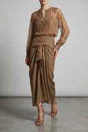 Chemise Soie Beige