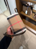 Sac bandoulière Check Archive beige et marron
