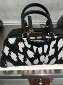 Mini sac bowling en cuir façon poulain imprimé zèbre
