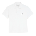Polo Blanc Ami de Coeur Noir en Coton