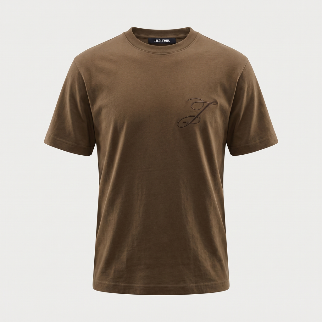 Le t-shirt Logo Jacquemus Khaki – face