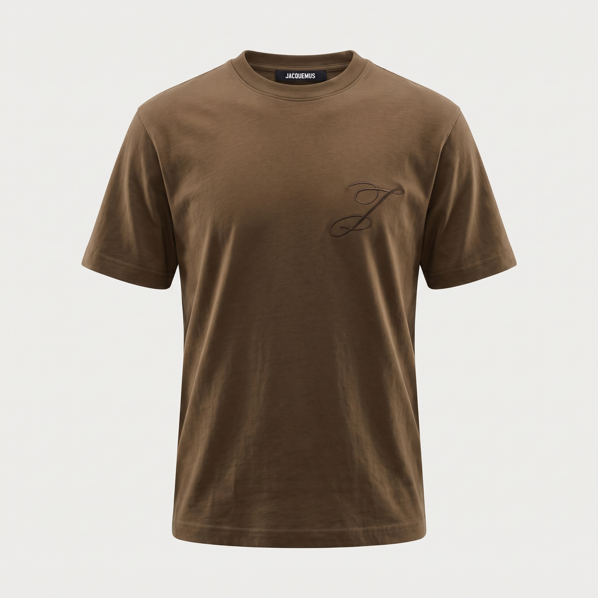 Le t-shirt Logo Jacquemus Khaki – face
