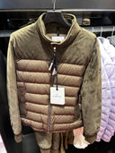 Doudoune hybride effet suédine