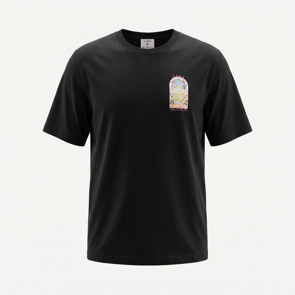 T-shirt Casablanca Landscape Black – face