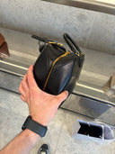 Sac à main structuré mini en cuir noir