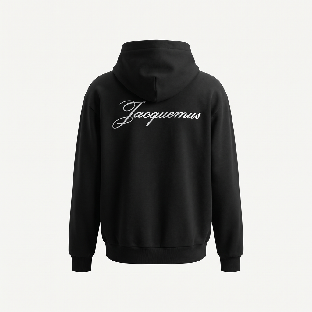 Le Hoodie Logo Jacquemus Noir – dos