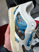 Sneakers Re-Web camouflage GG bleu et ivoire