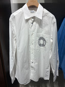 Chemise blanche oversize à poche logo graphique
