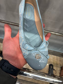 Ballerines GG en denim bleu ciel perlées