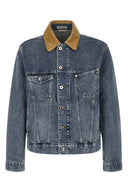 Veste Cuir Bleu