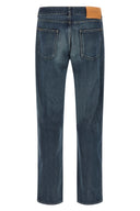 Pantalon Cuir Bleu