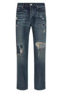 Pantalon Cuir Bleu