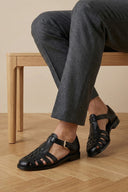 Sandales Cuir Noir