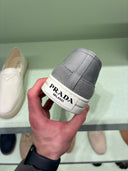 Chaussures basses slip-on en toile grises