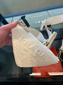 Sac banane en crochet blanc à bandoulière ajustable