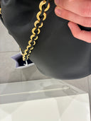 Sac bourse en cuir souple à chaîne tressée