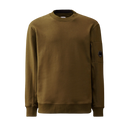 CP Company Diagonal Raised Fleece Crewneck Lens Sweatshirt Khaki