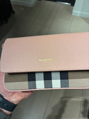 Sac bandoulière House Check rose poudré