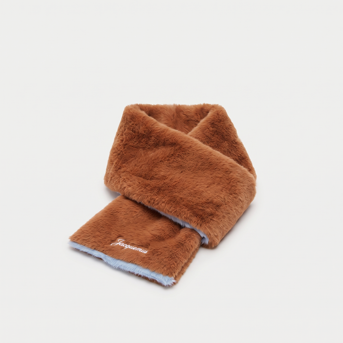 L'écharpe Jacquemus Neve Brown – face