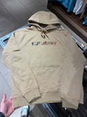 Hoodie beige à logo Check