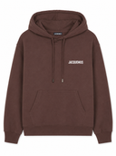 Hoodie oversize à logo imprimé marron