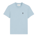 T-shirt Bleu Ciel Ami De Coeur Noir en Coton