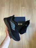 Sneakers B25 Runner Suède Dior en toile oblique et daim noir