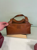 Sac bowling en cuir cognac