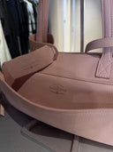 Sac Carrie Bowling S en cuir grainé rose poudré