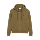 Hoodie Zippe Ami De Coeur Noir Bronze en Coton