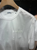 T-shirt premium blanc optique à logo signature ton sur ton