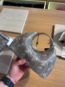 Sac à main Le Petit Calino imprimé python beige