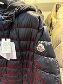 Doudoune à capuche en duvet laqué