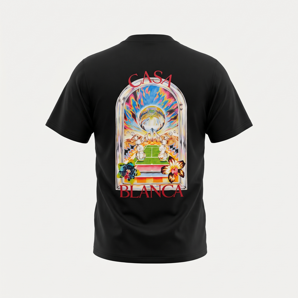 T-shirt Casablanca Landscape Black – dos