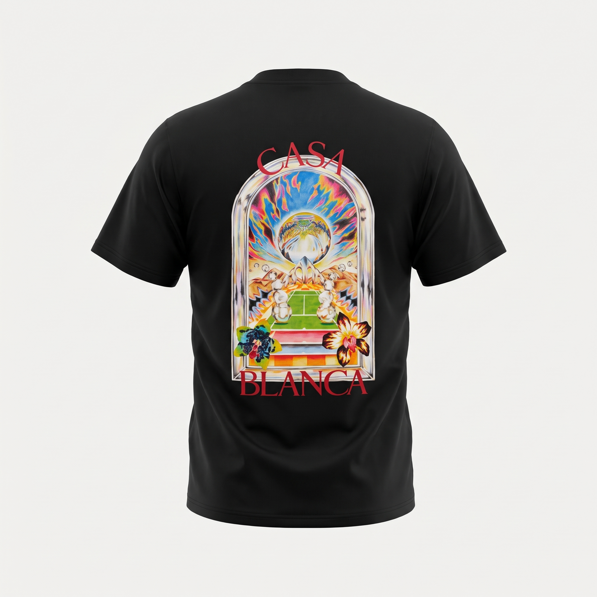 T-shirt Casablanca Landscape Black – dos