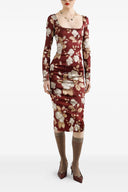 Robe Satin Multicolore