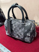 Mini sac bowling bandoulière monogrammé camouflage gris anthracite